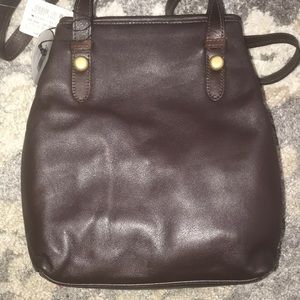Leather shoulder bag